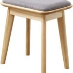 Footstool Ottomans Stools Footrest Solid Wood Makeup Stool Bag Stool Pouffe Change Shoe Bench Sofa Stool/Beige/Small