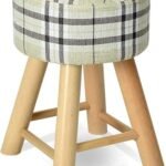 Storage Footstool Solid Wood Shoes Stool Upholstered Footstool Footrest Dressing Stool/Makeup Stool Dining Chair Small Seat Foot Rest ChairUpholstered Stool(Color :